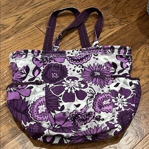 Floral Purple Tote Bag